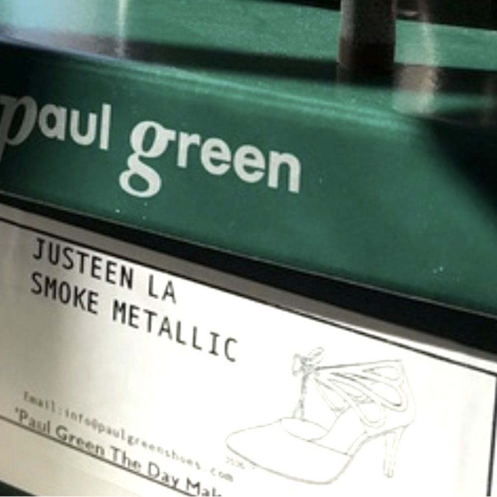 Paul Green Justine Ghillie d’Orsay Pumps Smoke Metallic Size 6 UK US 8.5 - Picture 12 of 16